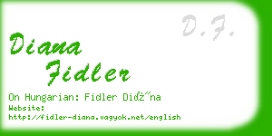 diana fidler business card